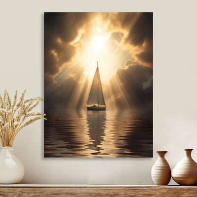 Voilier «Tranquility God Rays After The Storm» - décoration murale bateau
