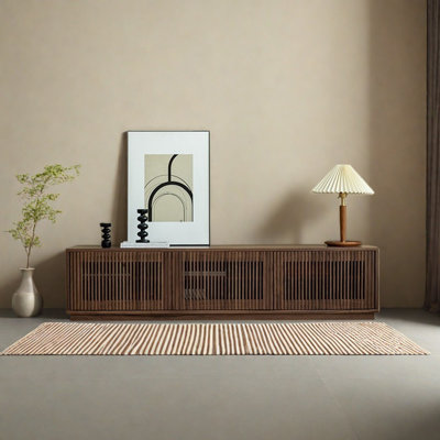 Classic grille door TV cabinet TV Stand