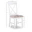 Chaise d'appoint rembourrée en bois massif Atiqa-607373649