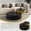 Table basse 31,5 po à 2 niveaux avec plateau pivotant à 360 ° noir et or 31,5 po-2060325070-2060325065