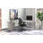 The City, Modern L-Shaped Office Desk for Office and Home, Grey Oak Top with Brushed Silver Frame-92634387