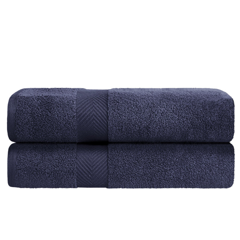 Drap de bain 100% coton Hamachi, Bleu minuit