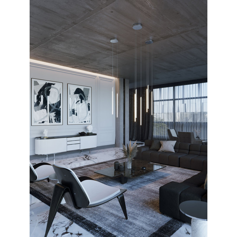 Jaafer 3 - Light LED Cluster Pendant, Satin Nickel