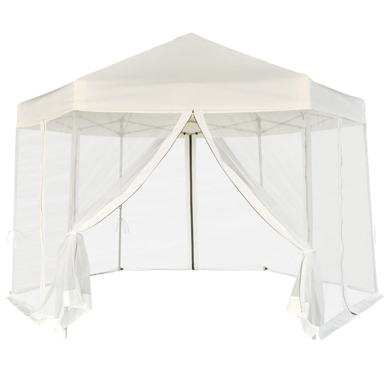 Eawood 3.5 x 3m Steel Party Tent, Cream White