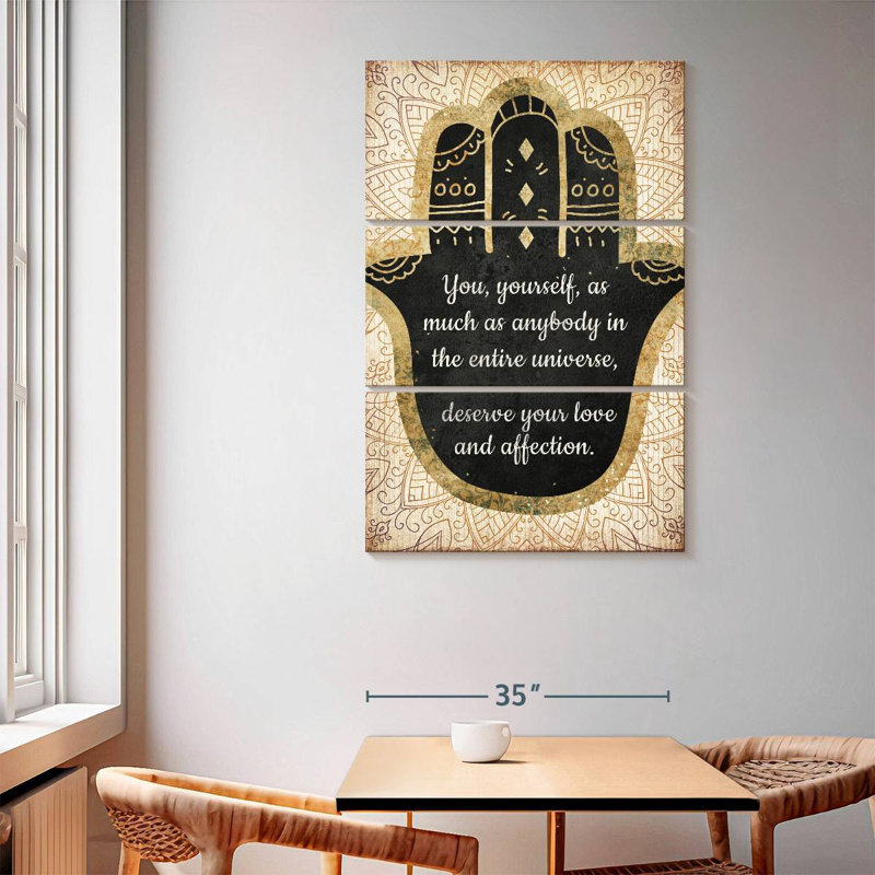 Tergel Love Zen Quote, 65" H x 42" W