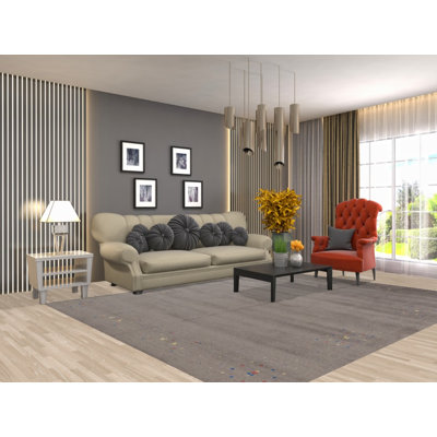 Tapis tribal gris Gabbeh