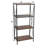 Saratoga Rustic Solid Wood and Metal 4 Shelf Open Storage Bookshelf-66136494