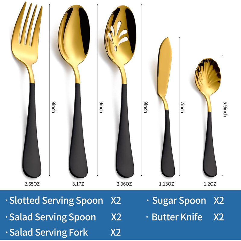 Black Gold Tableware Set