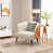 Orange / similicuir blanc laiteux