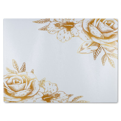 Rose Glass Chopping Board