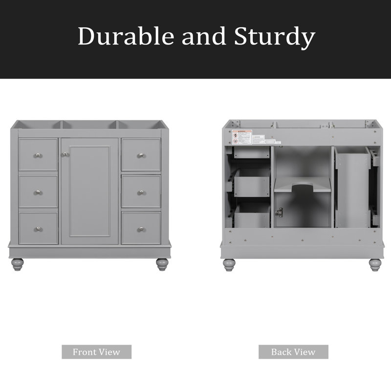 Meuble-lavabo 36 po (lavabo non inclus), Gris