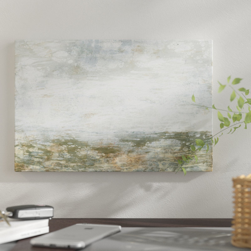 «Neutral Horizon I», reproduction sur toile, H 8 po x l 12 po x P 0,75 po, Pas de tapis, Toile tendue