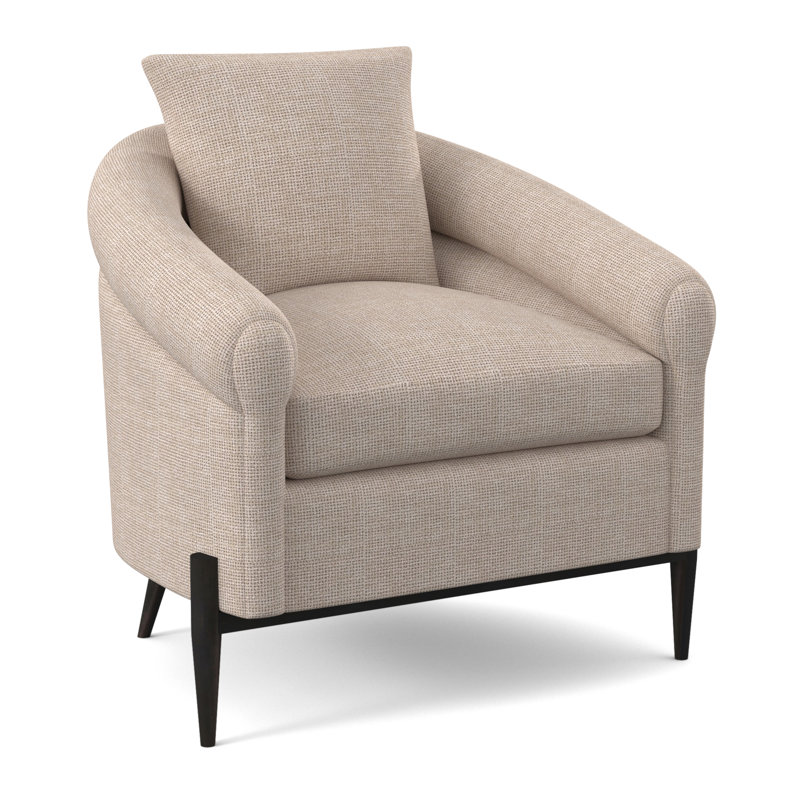 Jaxson Upholstered Armchair, Espresso, Kinsley Sky Viscose