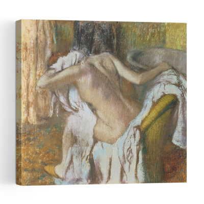 " After The Bath, Woman Drying Herself, C.1888-92 Impressionist Abstract Contemporary Wall Art Print " by Edgar Degas