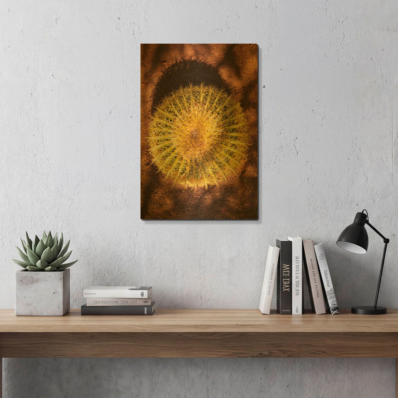 Tableau mural en métal doré « Utah - Cactus » de luxe, 40,6 cm x 61 cm, 16 po x 24 po
