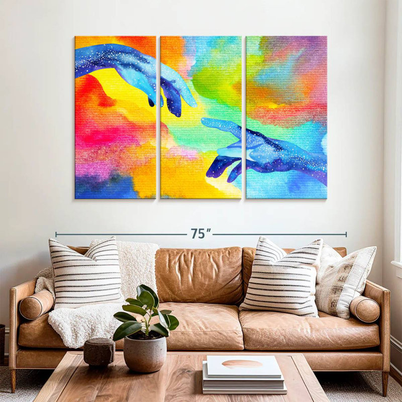 Keiraleigh Abstract Creation Hands, 42" H x 65" W