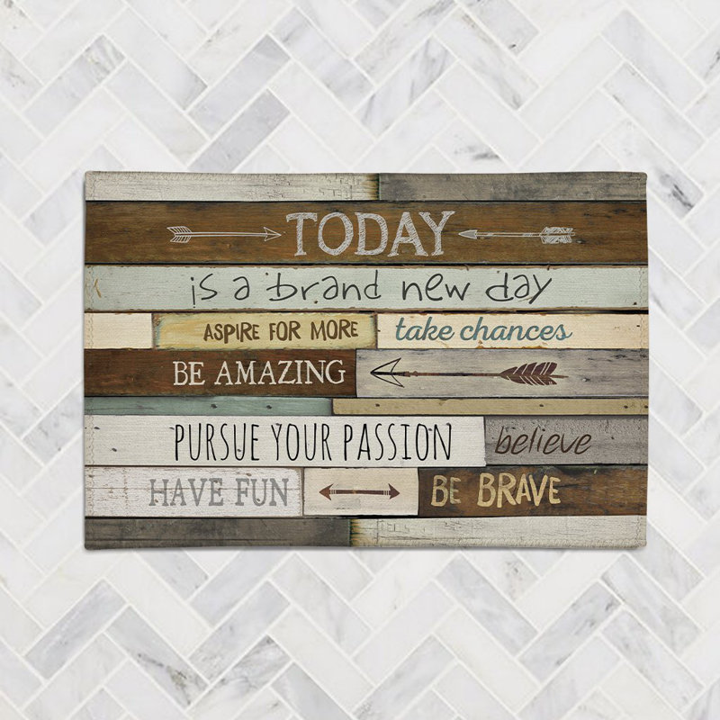  Tapis en chenille Inspiring Mantra, Rectangle de 2 pi x 3 pi