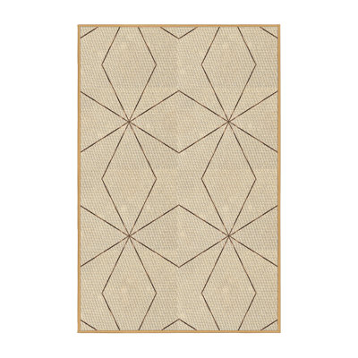 Tapis géométrique beige clair