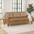 Almanza 75"W Vegan Leather Sofa · Mid-Century Modern for Living Room