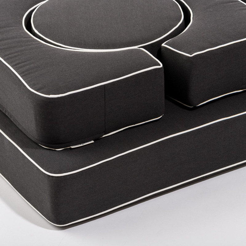 Pile de coussins modulaire, Noir Rivie