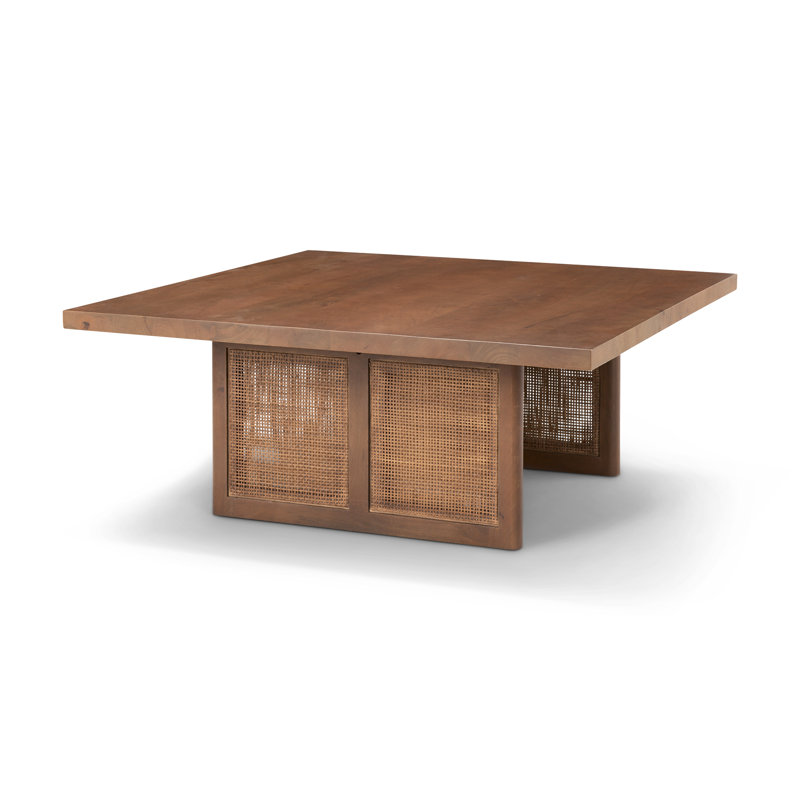 Solid Wood Coffee Table, Medium Brown