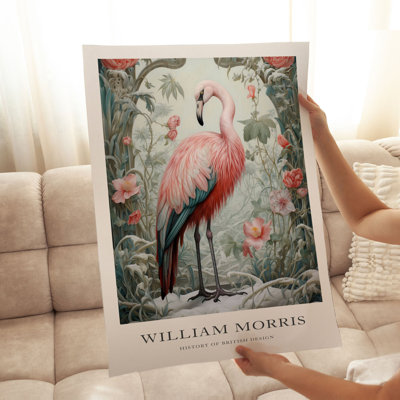Animaux, reproduction d'art sans cadre William Morris Flamingo I Cottage