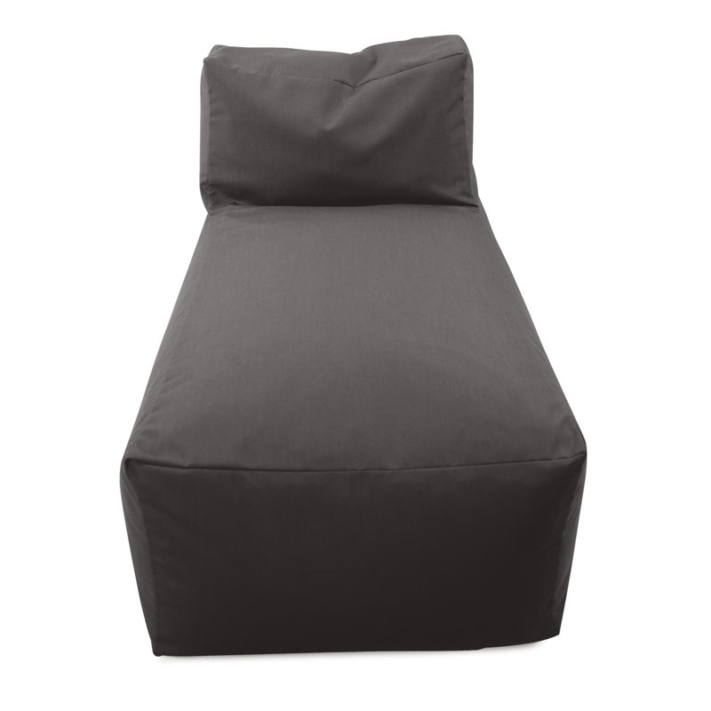Pouf d'extérieur Kertis, mousse paysage marin, Gris