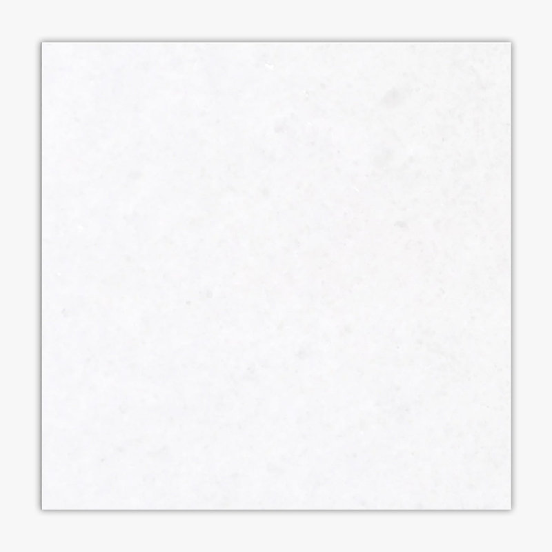 12 in. x 12 in. Marble Tile, Snow White Polished