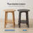 2-Tier Round Side Table with Tapered Legs, Small End Table for Living Room, Bedroom-1692382007