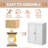 34.6" White Metal Pantry Cabinet With Adjustable Shelves - Freestanding Kitchen Storage Organizer With Easy-grip Handles, Assembly Required, Ideal For Kitchen, Dining Room, Apartment