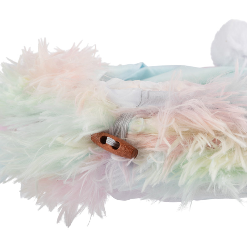 Rainbow Plush 3FT Cat Tunnel Bed with Toys