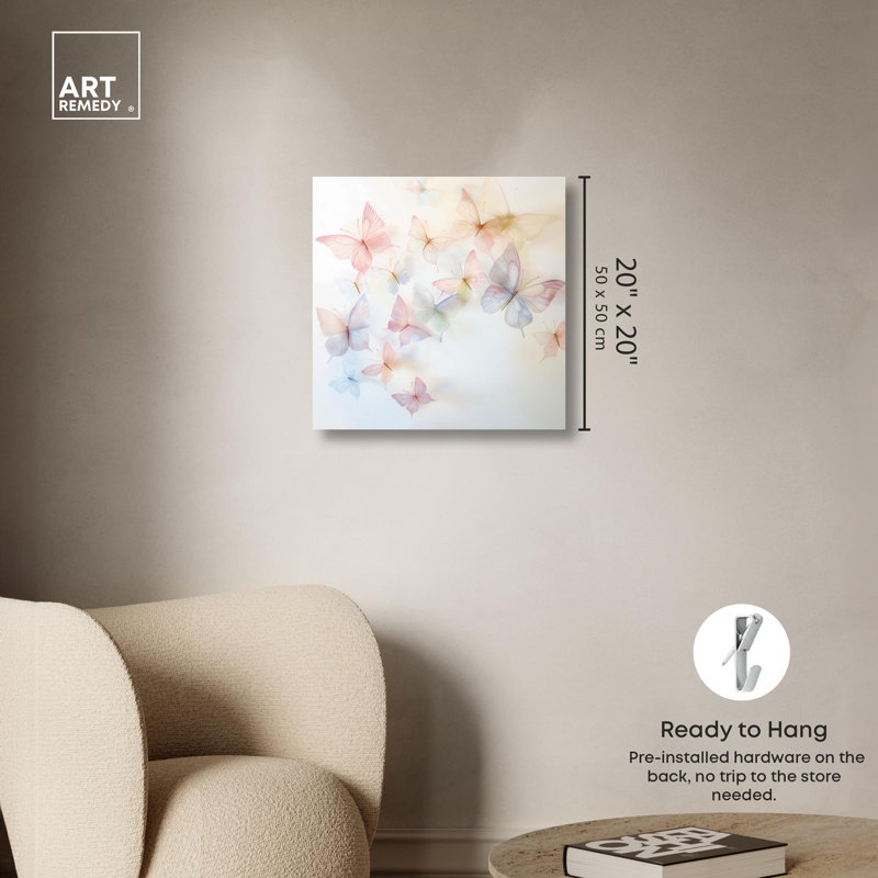 Art sur toile «Gossamer» par Art Remedy, Toile tendue, H 20 po x l 20 po x P 1,5 po