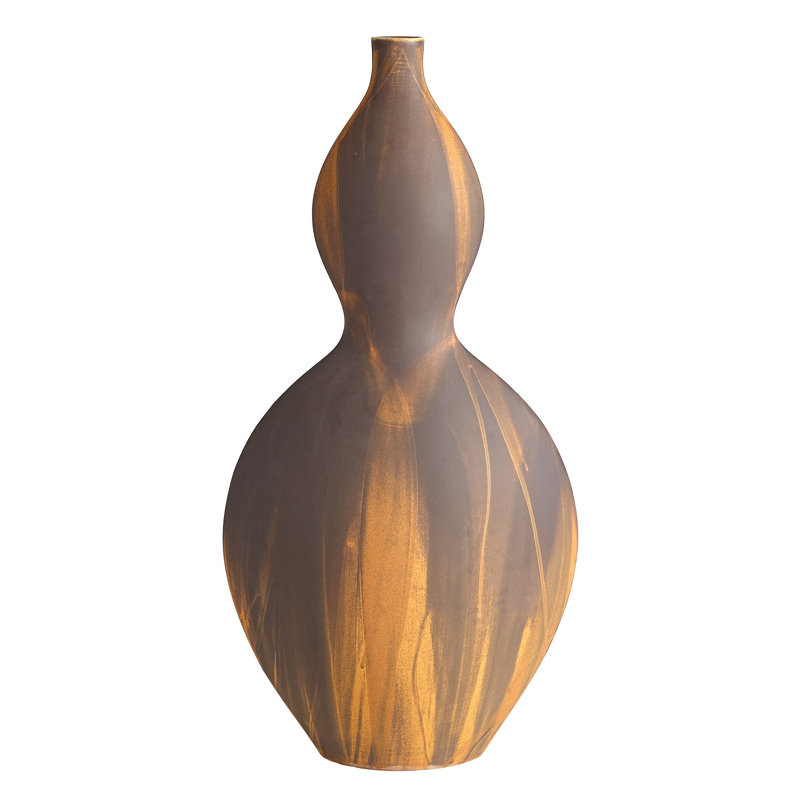 Helios Matte Brown Ceramic Table Vase