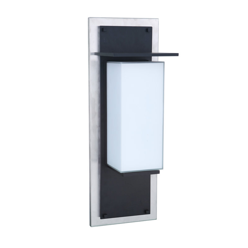 Plafonnier encastré d'extérieur 19,7 po, Acier inoxydable / minuit