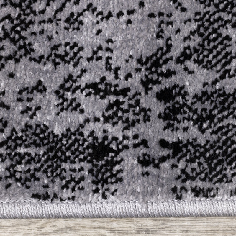 Tapis intérieur crème / brun / noir Asimina, Rectangle 2 pi 8 po x 4 pi 3 po