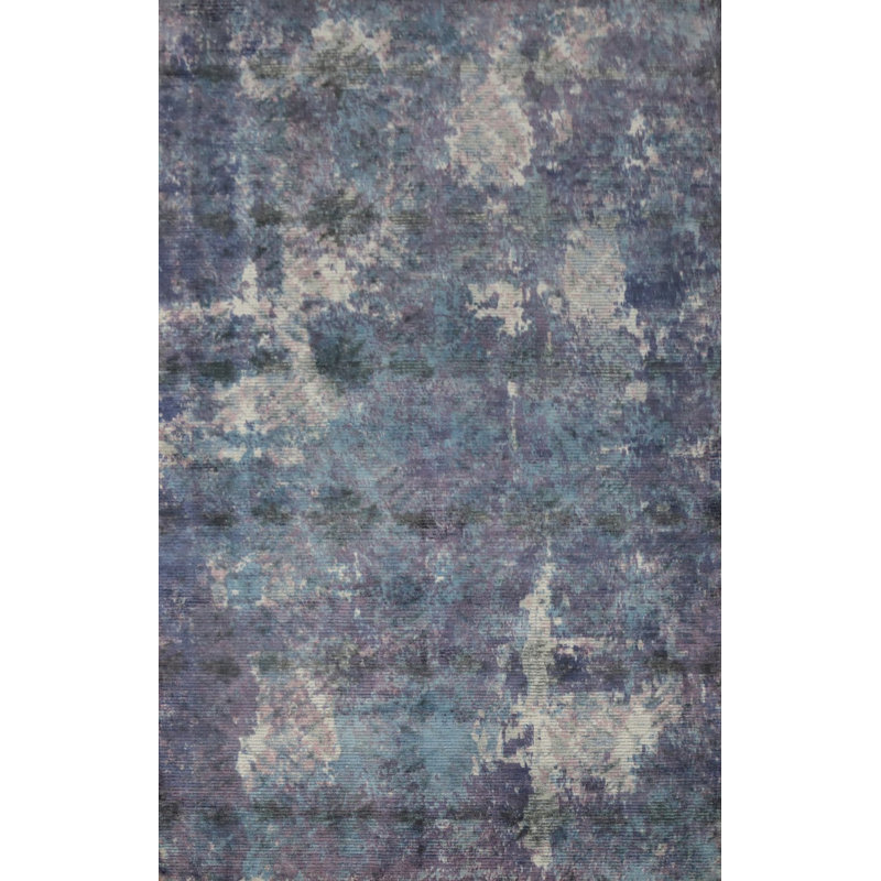 Distressed Look Abstract Oriental Area Rug 5x8