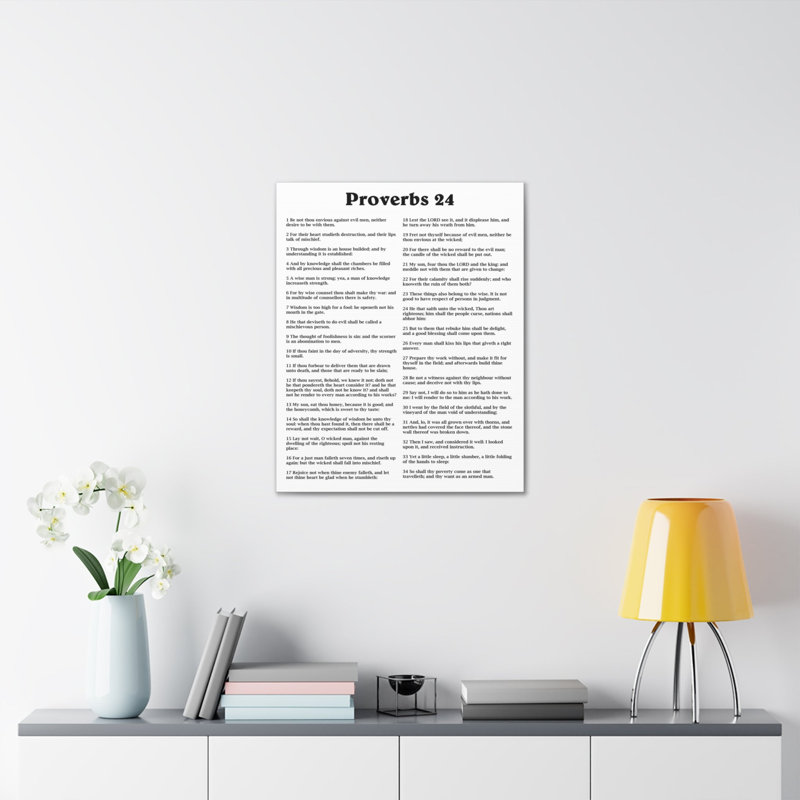 " Scripture Walls Proverbs Chapter 24 ", 14" H x 11" W