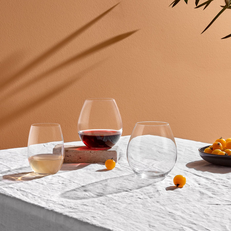 Pure Clear Lead-Free Crystal White Wine Glasses Set of 4