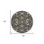 Tapis rond d'intérieur brun 8 po