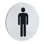 Self-adhesive bathroom sign - woman brushed stainless steel 