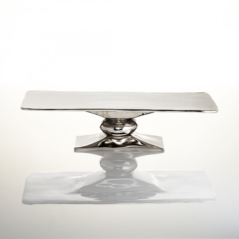 Lunares by Nima Oberoi Rock Cake Stand, Silver