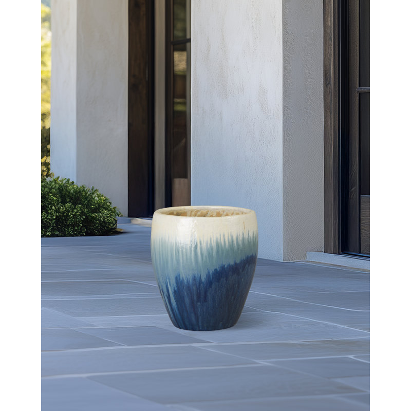 Dianelly Handmade Ceramic Pot Planter, 16"H x 14"W x 14"D