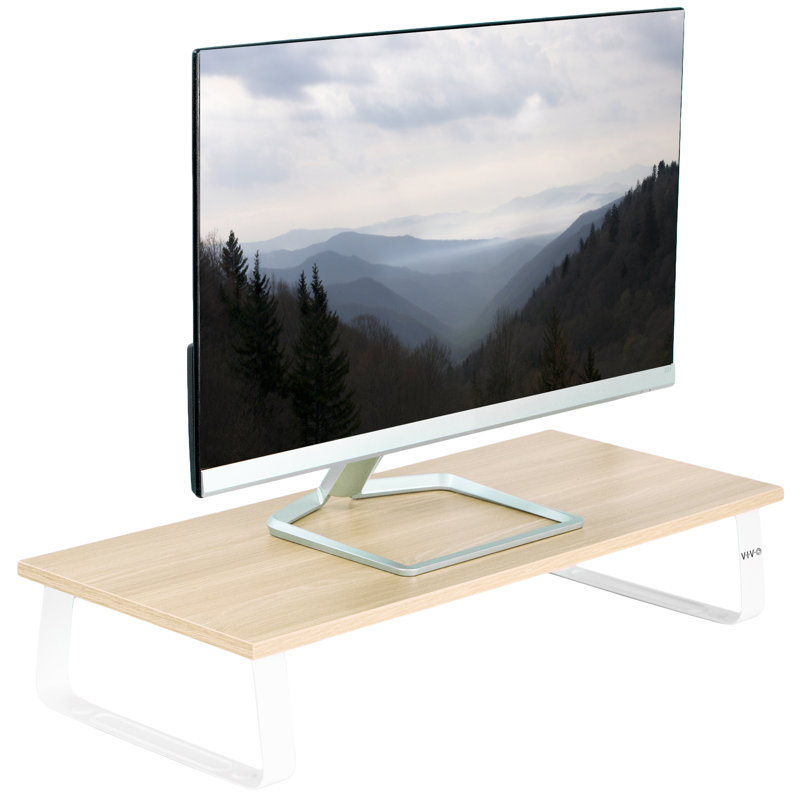 Support de bureau 24 po Vivo, support pour écran de télé, bois clair, Stand-V000WM