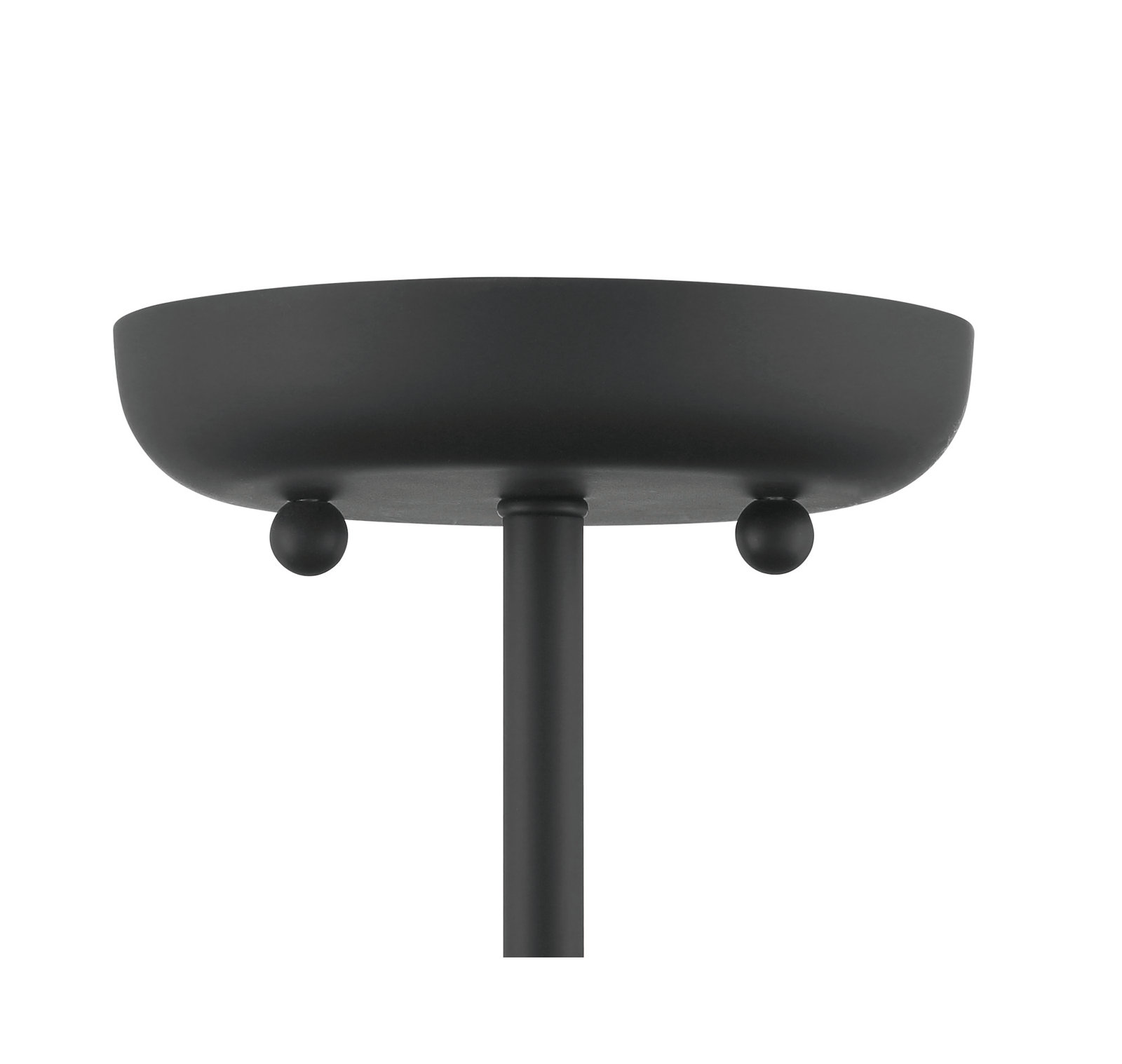 Del 41" Single Light Semi Flush Mount, Black