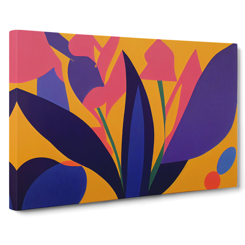 Bluebell Flower Abstract - Wrapped Canvas, 50cm H x 76cm W x 3cm D