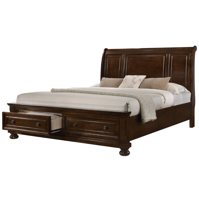 Louis Phillipe Standard Bed, Full, Cherry