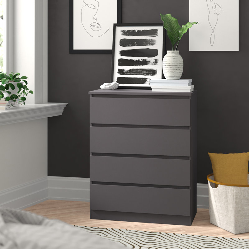 Braunstein 4 Drawer Chest Of Drawers, Grey