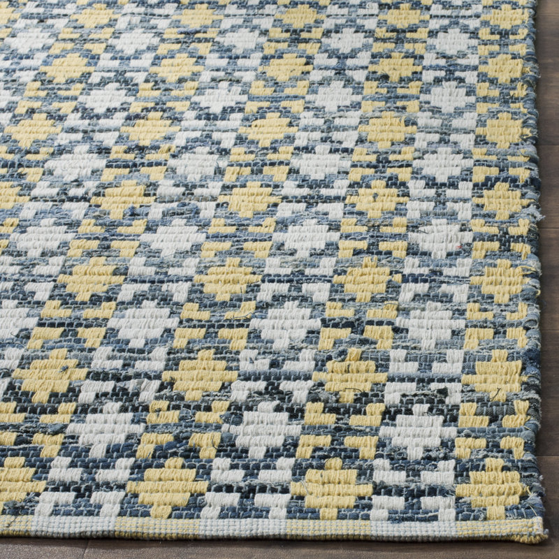 Tapis en coton tissé à la main Aitken, Rectangle 2 pi 6 po x 4 pi