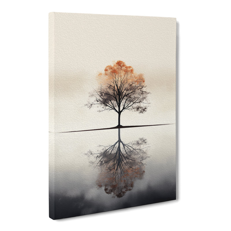 Tree Minimalism No.2 - Wrapped Canvas, 50cm H x 35cm W x 3cm D