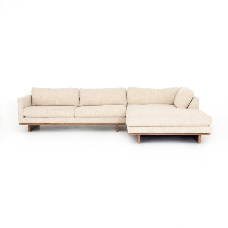 Menades 2-Piece Upholstered Modular Sofa & Chaise, Right Hand Facing, H 32 po x l 133 po x P 86 po
